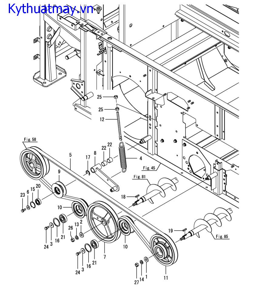 Dây đai khoan lúa số 1 và 2